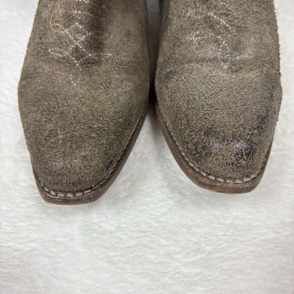 Bed Stu Women's 9.5 Canada Taupe Western Ankle Leather Boot Cobbler Distressed - Picture 5 of 15